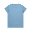 A light blue t-shirt with a classic fit and a branding logo on the back.