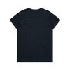 A black T-shirt featuring a plain back design. It has short sleeves and a crew neckline.