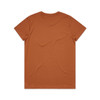 A t-shirt in a warm orange colour, featuring a plain design with a crew neck and short sleeves.