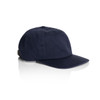 A navy blue Class Five Panel Cap featuring a curved brim and an adjustable strap at the back.