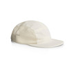 A light cream cap with a mesh design on the sides and a curved brim, featuring a logo.