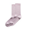 A pair of light pink ribbed socks displayed together, featuring a comfortable fit and a simple design.
