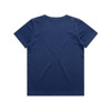A navy blue Kids Staple Tee with a simple design and a brand logo on the back.