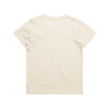 A plain cream youth staple T-shirt with a classic crew neck and short sleeves. It features a logo on the back.