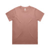 A light brown classic T-shirt with a round neckline and short sleeves, featuring a logo on the label.
