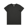 A black t-shirt featuring a simple design and a label at the neckline. It has a crew neck and short sleeves.
