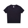 A dark navy short-sleeve T-shirt with a crew neck and a branded label.