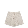 Linen dress shorts in a light beige colour, featuring a drawstring waistband and a relaxed fit.