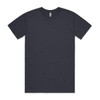 A dark grey T-shirt with a basic crew neckline and short sleeves, featuring a branding logo.