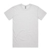 A light grey T-shirt with short sleeves and a round neck. It features a logo on the tag.