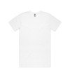 A plain white T-shirt featuring a logo at the neckline. The shirt has short sleeves and a classic fit.