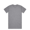 A grey Classic Plus Tee with short sleeves and a round neckline, featuring a logo on the label.