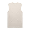 A sleeveless classic tank in a neutral cream colour, featuring a plain design and a branding logo.