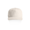 A beige cap with a flat brim and a structured front. It features a brand logo on the side.