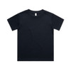 A black kids' classic tee featuring short sleeves and a crew neckline. The shirt has a logo on the label.