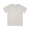 A light grey kids' heavy faded T-shirt featuring a round neckline and short sleeves. It has a logo tag on the inside.