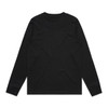 A black long-sleeve t-shirt with a simple design and no visible branding on the back.