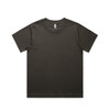 A dark green T-shirt with a classic fit and short sleeves, featuring a logo on the label.