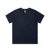 A navy blue t-shirt with a classic fit and a label inside. It features a simple design with no visible graphics.