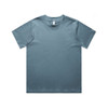 A blue t-shirt with a classic fit and a small logo on the label.