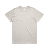 A light grey t-shirt with a classic crew neck and short sleeves, featuring a brand logo.