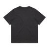 A black heavy faded tee shirt with a relaxed fit and short sleeves, featuring no visible design on the back.