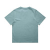 A teal heavy faded tee with a simple, unembellished back design and short sleeves.