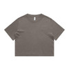 A heavy faded crop tee in a muted grey colour with a casual, relaxed fit and a basic crew neck design.