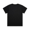 A black boyfriend tee featuring a relaxed fit and a seamless back design. It includes a logo on the fabric.