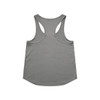 A grey racerback singlet with a relaxed fit and a simple design. The top features a logo.