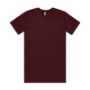 A maroon Tall Tee t-shirt, featuring a round neck and short sleeves, displayed with no visible branding.