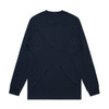 A dark navy long-sleeve T-shirt with a plain back and cuffed sleeves.