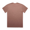 A faded tee in a muted brown colour, featuring a plain back and standard T-shirt design.