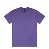 A purple heavy faded tee with a brand label on the inside neck. Suitable for casual wear.