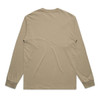 A long-sleeve tee in a faded olive green with a plain back and fitted cuffs. It features a logo on the label.