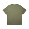 A faded olive green t-shirt with a relaxed fit and short sleeves. The back is plain with no visible branding.