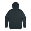 A dark green hoodie with a hood and long sleeves, featuring a smooth back design and no visible logos.
