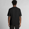 A black active blend T-shirt viewed from the back, featuring a simple design and short raglan sleeves.