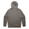 A relaxed, faded zip hoodie in a muted olive green colour, featuring a hood and long sleeves.