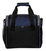 A bistro cooler bag in navy blue and black, featuring double handles and a removable shoulder strap.