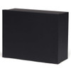 A black rectangular box with a smooth finish, featuring no visible logos or branding.