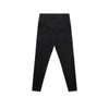 Black mid-rise leggings featuring a wide waistband and sleek design. Includes a logo on the waistband.
