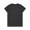 A black T-shirt with a simple, unadorned back. The shirt has short sleeves and a standard fit.