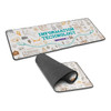 A Jumbo Desk Mat featuring a colourful design related to information technology, with a black underside.