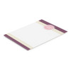A4 Note Pad featuring 25 leaves, designed with a decorative border and a circular logo.