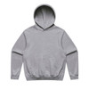A grey hoodie featuring a hood and a front pocket, with a simple design and no visible logos.