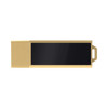 A gold eco-friendly LED flash drive with a black surface for branding or personalisation.