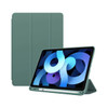 A green Rover Folio iPad case displayed with a tablet showing an abstract blue and purple design on the screen.
