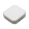 A compact, white case for Razor Cabled Earphones, featuring a simple, sleek design.
