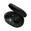 Black Hastings Pro TWS Earbuds in a charging case with a digital display, showcasing the earbuds inside.